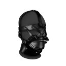 Shots head harness with zipper and lock black