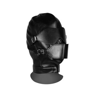 Shots mask with blindfold and breathable ball gag black