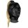 Shots leather mask with blonde ponytail black