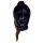 Shots leather mask with brown ponytail black