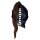 Shots leather mask with brown ponytail black