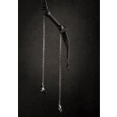 Shots silicone bite gag with nipple clamps black