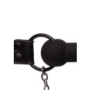 Shots silicone bite gag with nipple clamps black