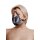 Shots head harness with mouth mask and integrated ball gag black