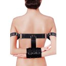 Shots back harness with arm cuffs black