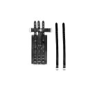 Shots back harness with arm cuffs black