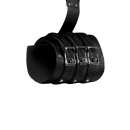 Shots back harness with arm cuffs black