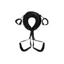 Shots Gepolsterte Oberschenkelmanschetten mit Handfesseln schwarz