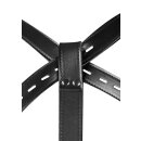 Shots Körpergeschirr mit Oberschenkel und Hand Manschetten schwarz