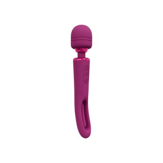 VIVE - Kiku - Rechargeable Double Ended Wand with Innovative G-Spot Flapping Stimulator - Pink