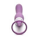 XR Brands Lickgasm vibrator with leak + suction function purple