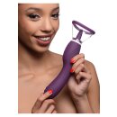 XR Brands Lickgasm vibrator with leak + suction function purple