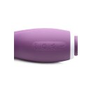 XR Brands Lickgasm vibrator with leak + suction function purple