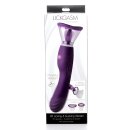 XR Brands Lickgasm vibrator with leak + suction function purple