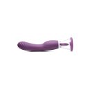 XR Brands Lickgasm vibrator with leak + suction function purple