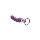 XR Brands Lickgasm vibrator with leak + suction function purple