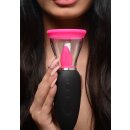 XR Brands Lickgasm mini vibrator with leak + suction function pink