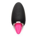 XR Brands Lickgasm mini vibrator with leak + suction function pink