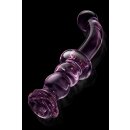 Glaze Glass Rosebud G-Spot Dildo - 19 cm
