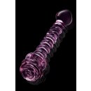 Glaze Glass Rosebud Spiral G-Spot Dildo - 22,8 cm