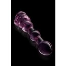 Glaze Glass Rosebud Beaded Dildo - 20 cm