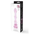 Glaze Glass Rosebud Beaded Dildo - 20 cm