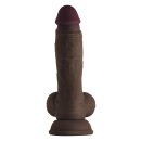 Shaft Model A 7,5 Inch Liquid Silicone Dong With Balls Mahogany 19 cm