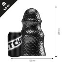 STRETCHR Scaly Butt Plug L Black Metallic - 13 cm