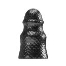 STRETCHR Scaly Butt Plug L Black Metallic - 13 cm