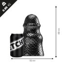 STRETCHR Scaly Butt Plug M Black Metallic - 10,5 cm