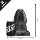 STRETCHR Ripple Butt Plug M Black Metallic - 13,5 cm