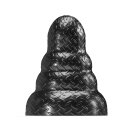 STRETCHR Tripole Butt Plug L Black Metallic - 18 cm