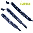 BRUTUS Leather Wrist Restraints Black/Blue