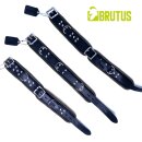 BRUTUS Leather Collar Black/Black