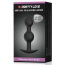 Pretty Love Anal Plug Duo Silicone Black 10.4 cm