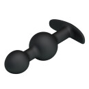 Pretty Love Anal Plug Duo Silicone Black 10.4 cm