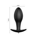 Pretty Love silicone plug vibrating black 3 cm