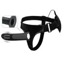 Pretty Love Strap On Vito vibrierend Schwarz 17 cm