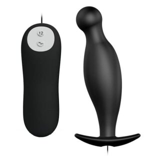 Pretty Love vibrating butt plug with controller black 2,8 cm