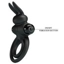 Pretty Love Vibro Cockring Rabbit Schwarz