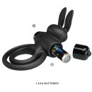 Pretty Love Vibro Cockring Rabbit Schwarz