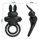 Pretty Love Vibro Cockring Rabbit Schwarz