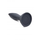 XR Brands Turbo Ass Spinner Silicone Anal Plug with Vibration and Remote Control black