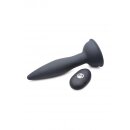 XR Brands Turbo Ass Spinner Silicone Anal Plug with Vibration and Remote Control black