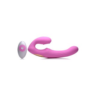 XR Brands U-Pulse Pulsating Vibro Strap-On pink