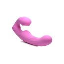 XR Brands U-Pulse Pulsating Vibro Strap-On pink