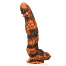 XR Brands Säbelzahntiger Dildo orange schwarz