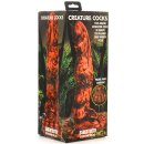 XR Brands Säbelzahntiger Dildo orange schwarz