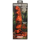 XR Brands Säbelzahntiger Dildo orange schwarz