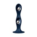 Satisfyer Double Ball-R - weighted dildo dark blue